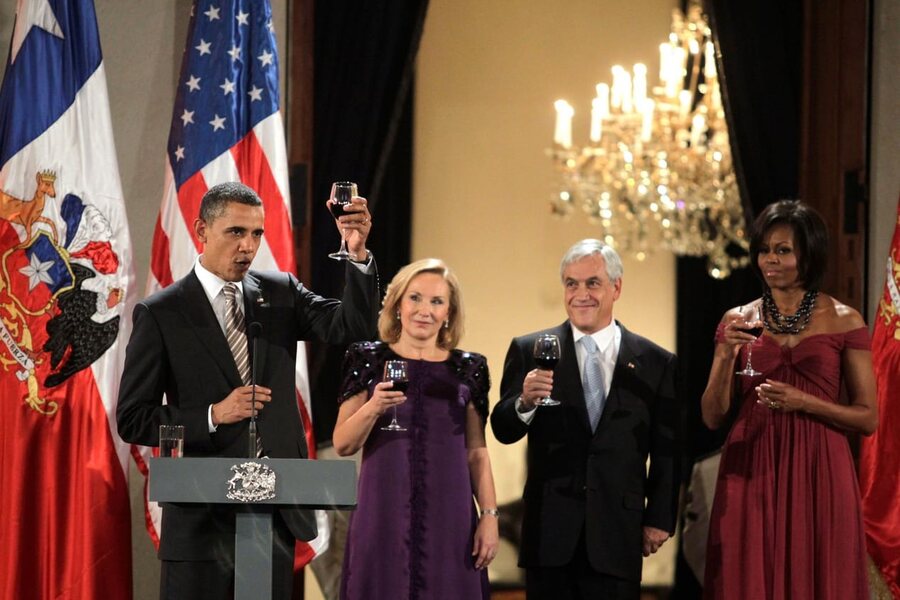 Cena de Estado en La Moneda durante la visita oficial del Presidente Barack Obama a Chile en 2011